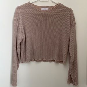 Oak + Fort long sleeve crop top